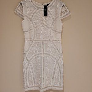 Lulus White beaded dress unworn